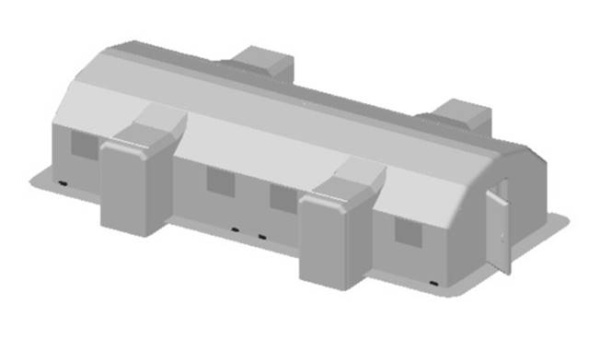 Пневмокаркасная палатка Фрегат ПКП Ф-62 (12х7,45х2,9) стыковочная